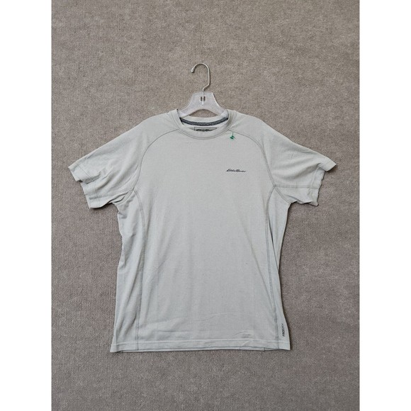 Eddie Bauer Motion Shirt Mens Medium Gray Freedry Short Sleeve Crew Neck - Picture 1 of 9